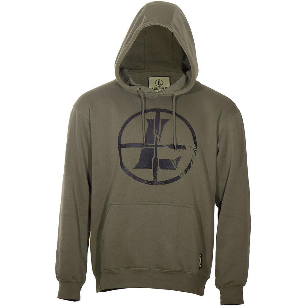 Distressed Reticle Hoodie Ash Green S
