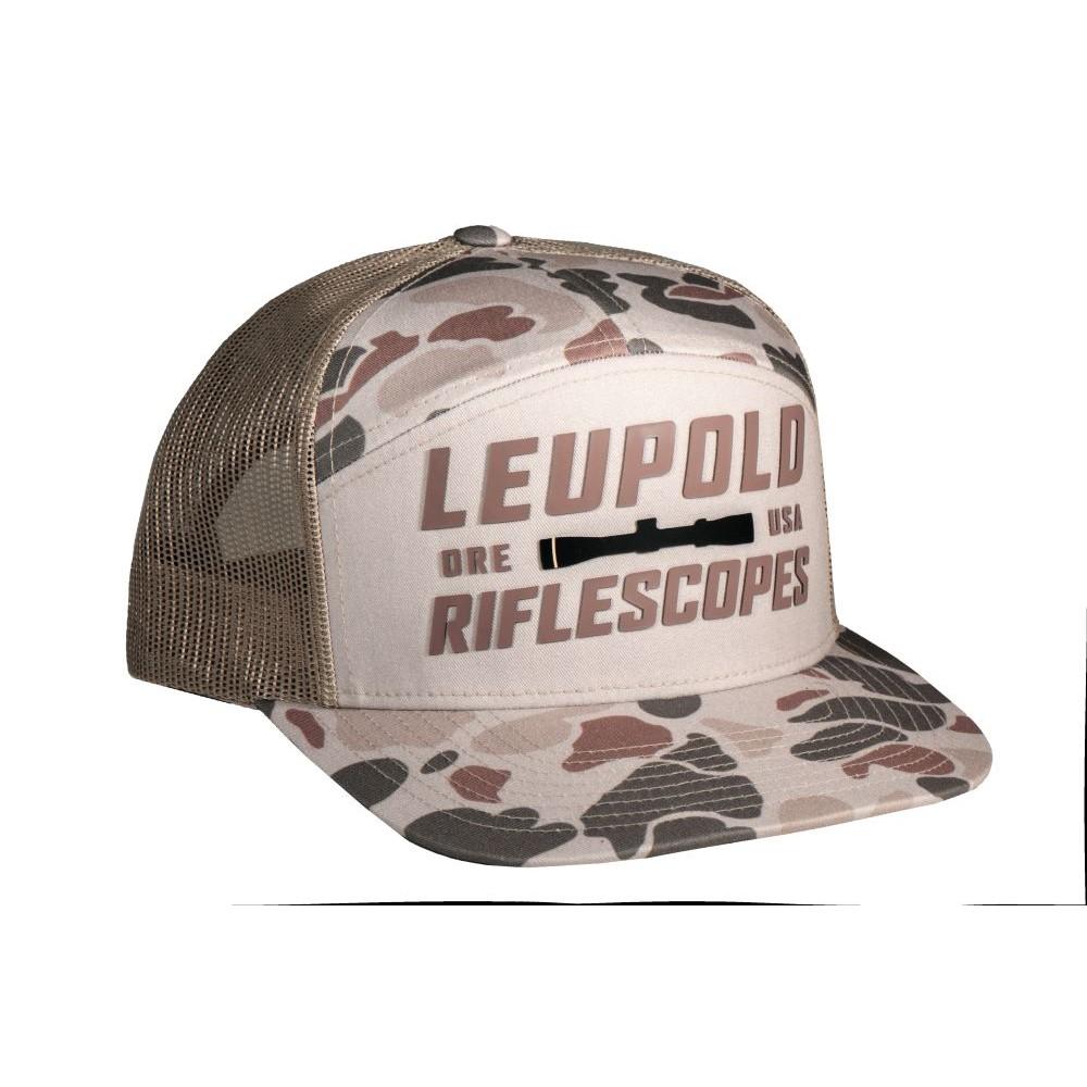 Leupold Riflescopes 7 Panel Trucker Light Tan/Harvest Duck Camo