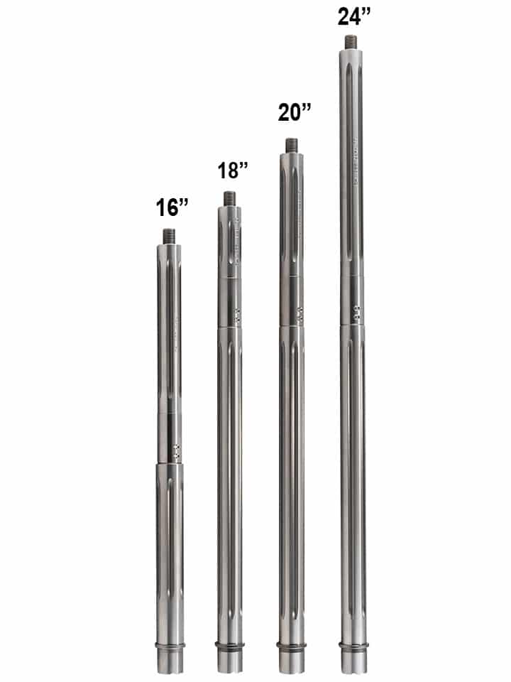 Luth-AR Stainless Steel AR-15 Barrels - 16", 18", 20", & 24" - .223 Rem - Fluted Bull Profile