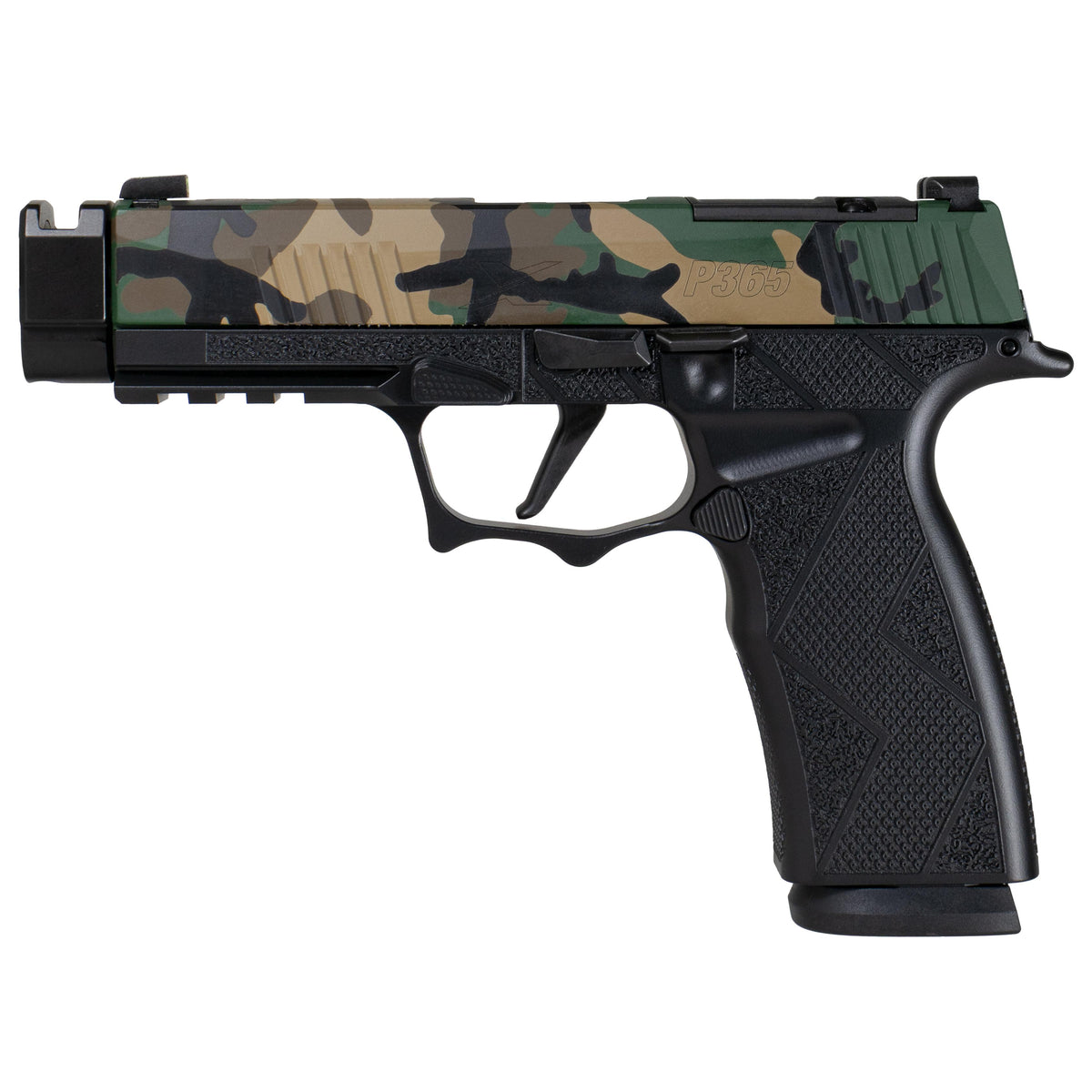 SIG P365 XMACRO 9MM 3.7 3-17rd Mags-MultiCam with Zaffiri Precision Comp