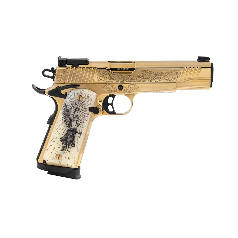 EAA MC1911 Gold 38 Super Engraved Slide and Grips