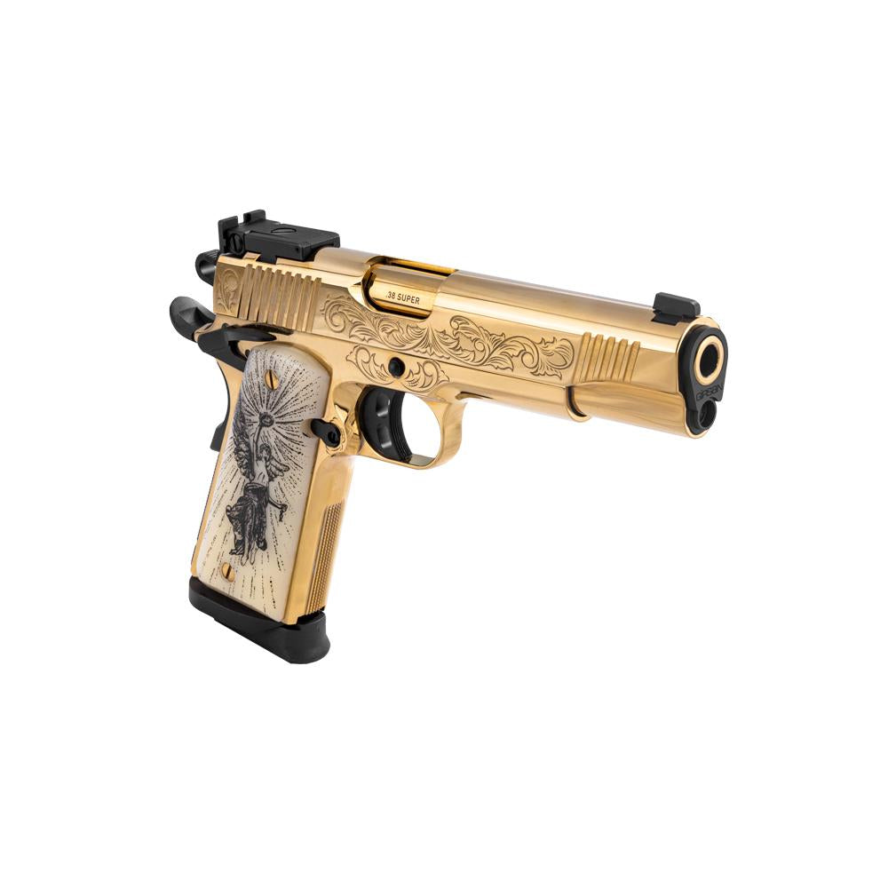 EAA MC1911 Gold 38 Super Engraved Slide and Grips