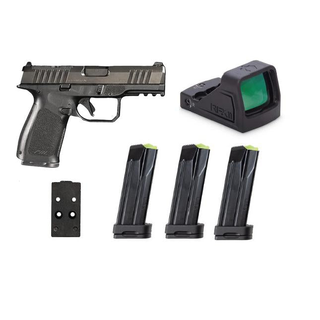 Rost Martin RM1C CA BLK 9MM 4IN OR (4)10RD MAGS FS POLY PISTOL BUNDLE
