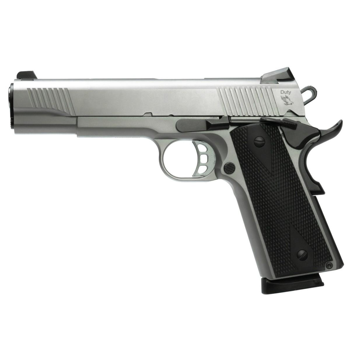Tisas 1911 DUTY SS45 45ACP Stainless Steel 5'' 2-8rd