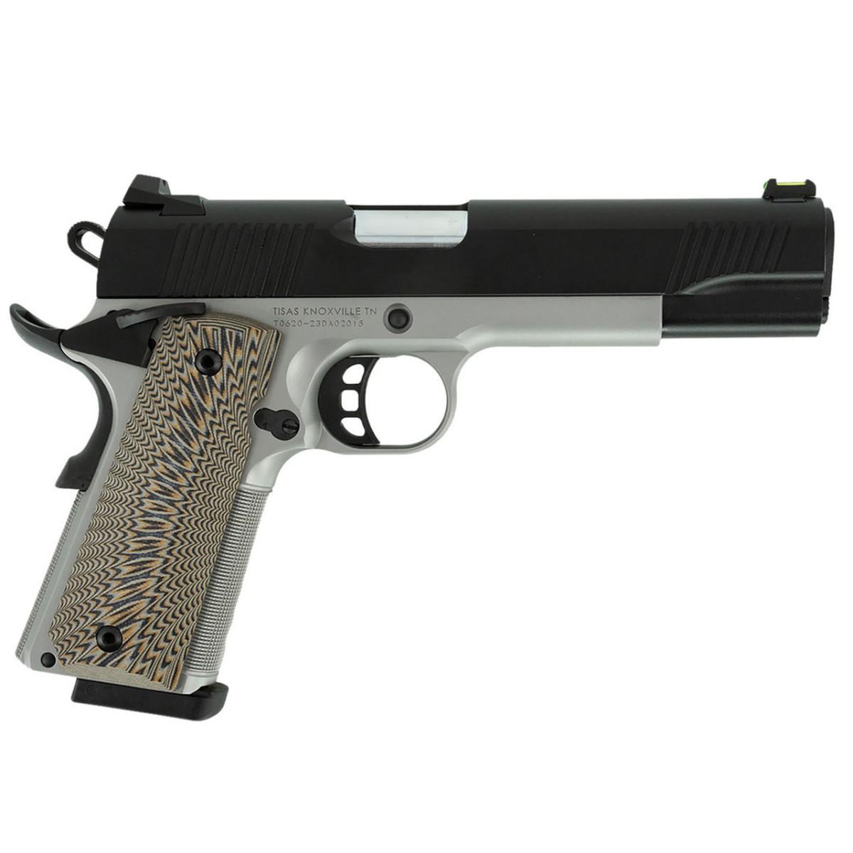 Tisas 1911 D10 FO 10MM 5'' Stainless Steel Frame 2-8rd