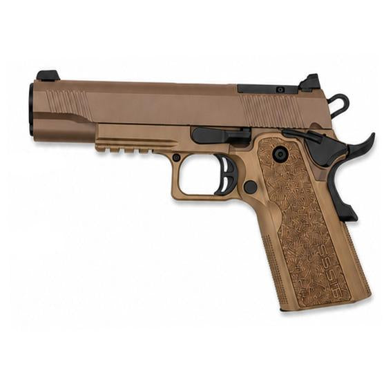 Tisas 1911 Duty DS 9mm 5'' Brl FDE Frame/Coyote Brn Slide 1-18rd