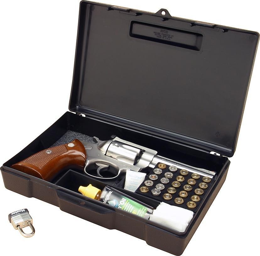 MTM PISTOL HANDGUN LONG TERM STORAGE CASE 4 REVOLVER BLACK