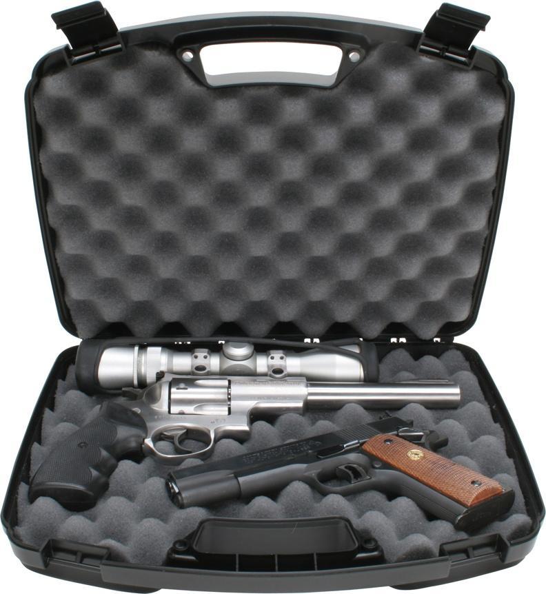 MTM 2 PISTOL HANDGUN CASE UP TO 8.5 REVOLVER BLACK