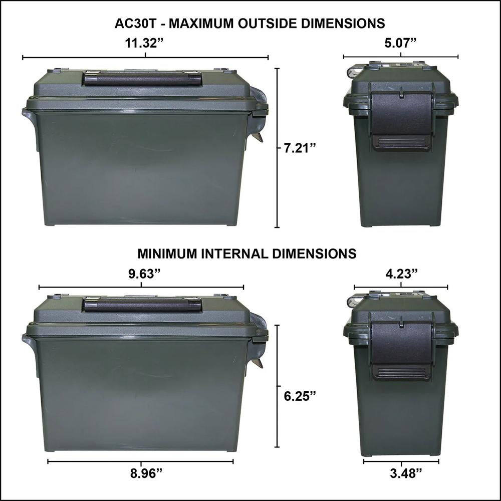 MTM AMMO CAN 30 CALIBER - TALL FOREST GREEN