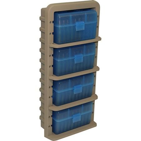 MTM AMMO RACK WITH 4 RS-50-24 AMMO BOXES CLR BLUE/DK EARTH