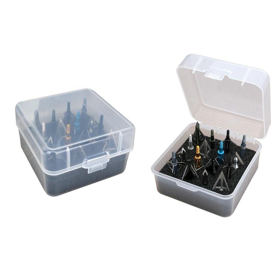 MTM BROADHEAD BOX CLEAR HOLDS 16