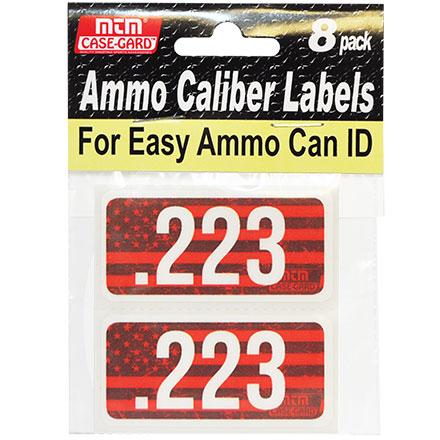 MTM AMMO CALIBER LABELS 8PK .223