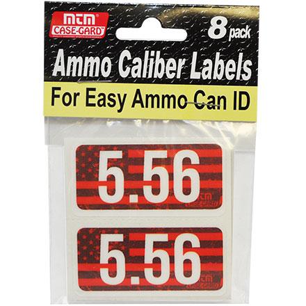 MTM AMMO CALIBER LABELS 8PK 5.56