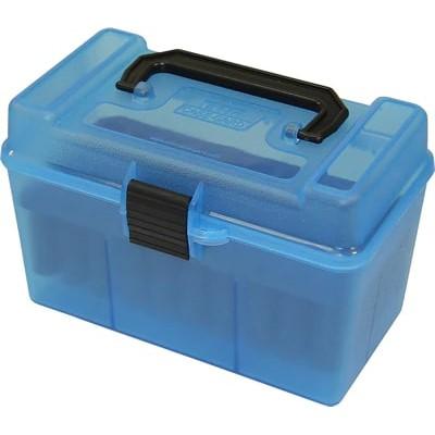 MTM DELUXE AMMO BOX 50 RD HANDLE 223 REM 204 RUGER CLR BLUE