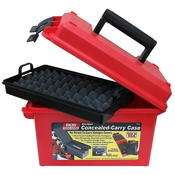 MTM HANDGUN CONCEAL CARRY CASE RED