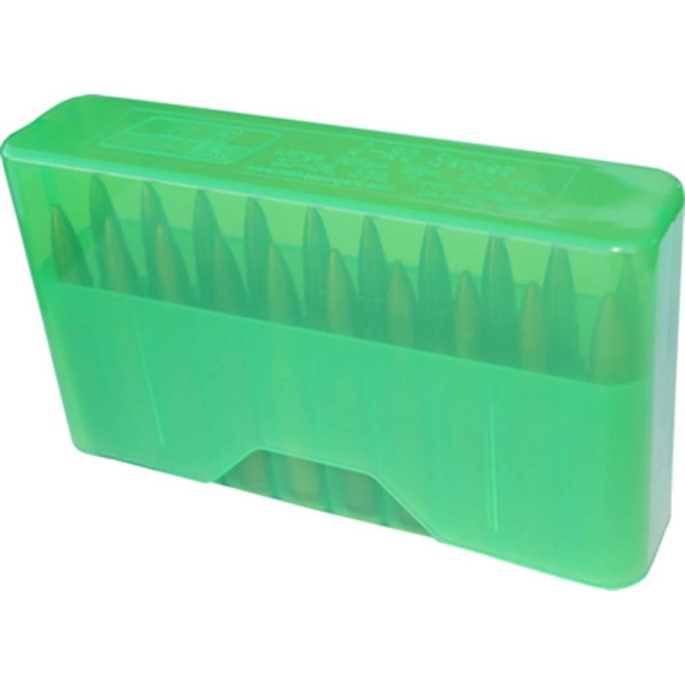 MTM SLIP-TOP AMMO BOX 20 RD 223 REM 204 RUGER 222 REM MAG CLR-GREEN