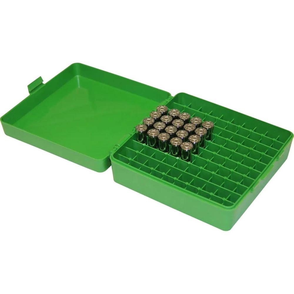 MTM AMMO BOX 100 RD FLIP-TOP 41 44 45 LC GREEN