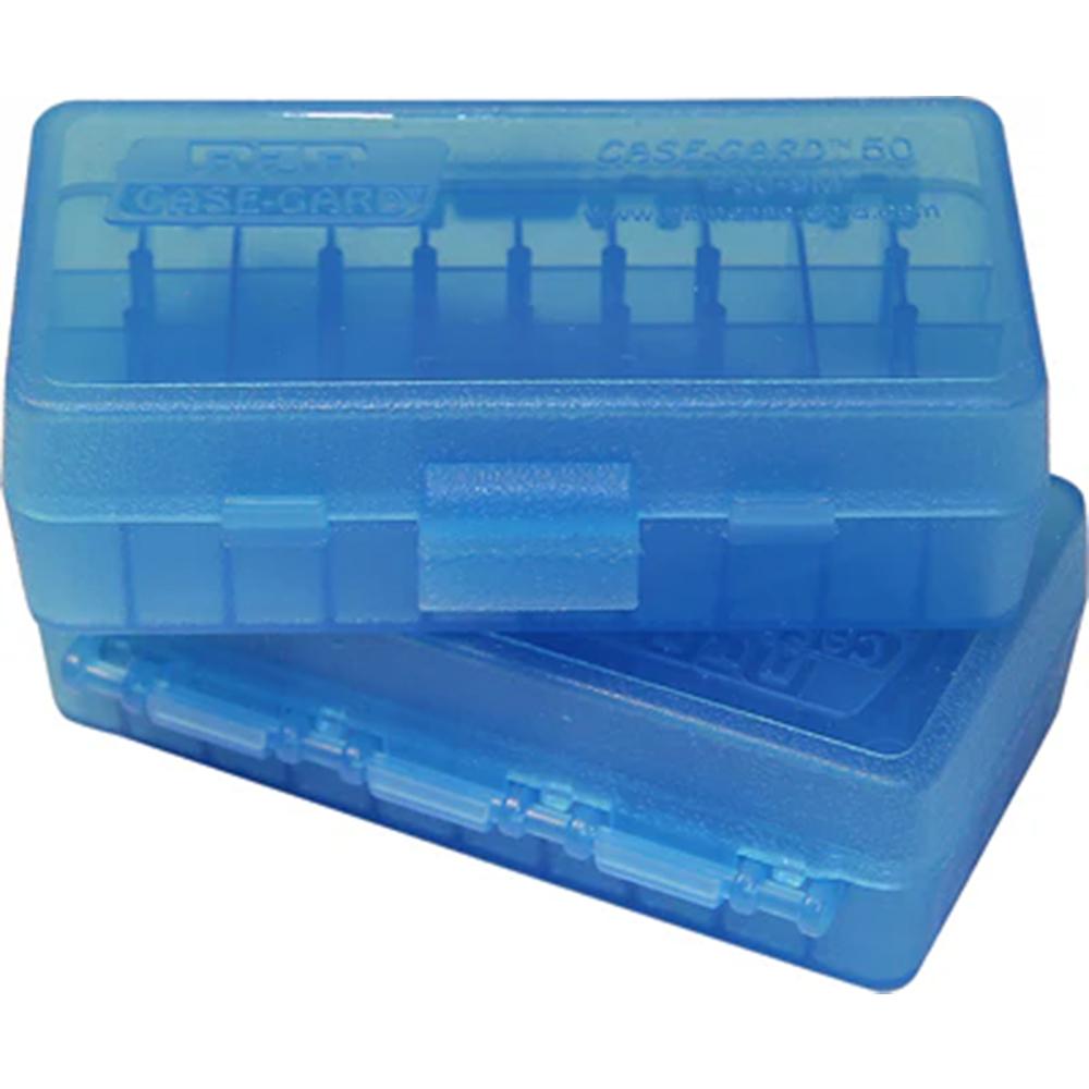 MTM Ammo Box 50 Round Flip-Top 41 44 45 LC Clr-Blue