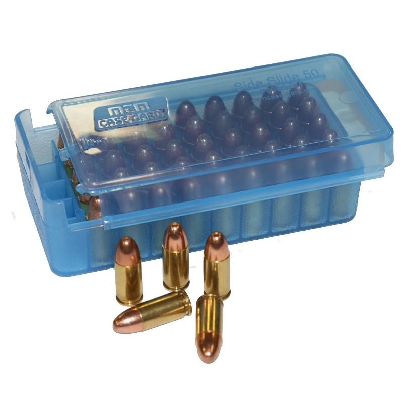 MTM PISTOL SIDE SLIDE 50RD CLR-BLUE 45ACP