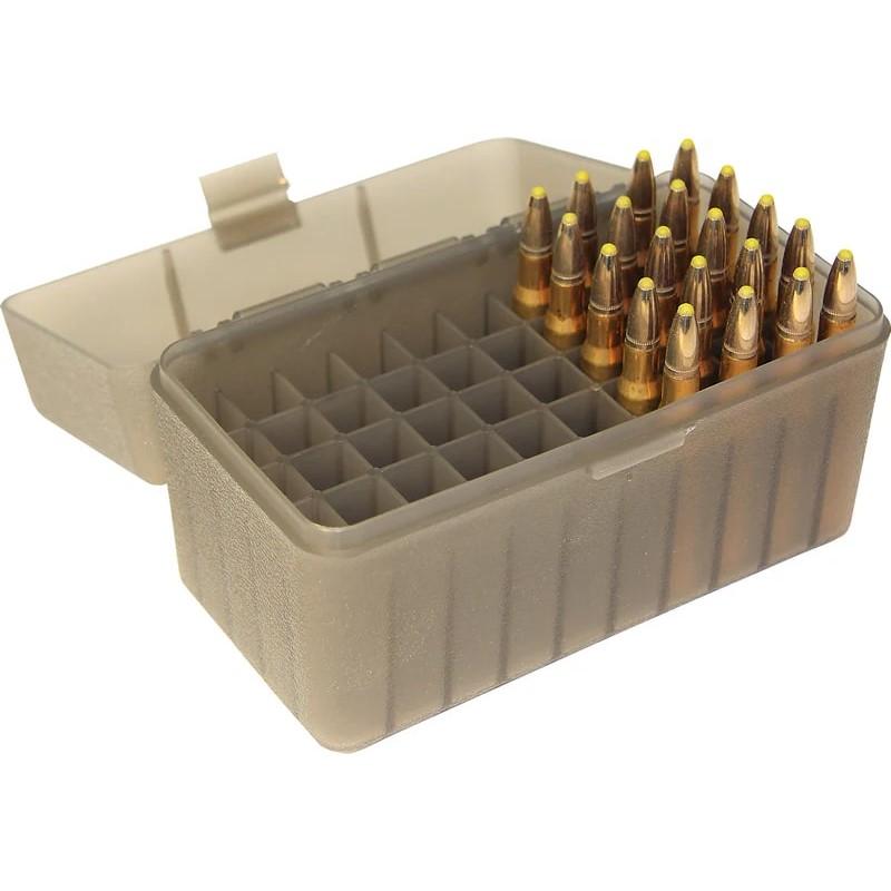 MTM Ammo Box 50 Round Flip-Top 270 Win 30-06 25-06 Clr-Smk