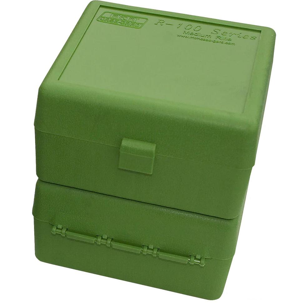 MTM AMMO BOX 100 RD FLIP-TOP 22-250 243 308 WIN 220 SWIFT GREEN