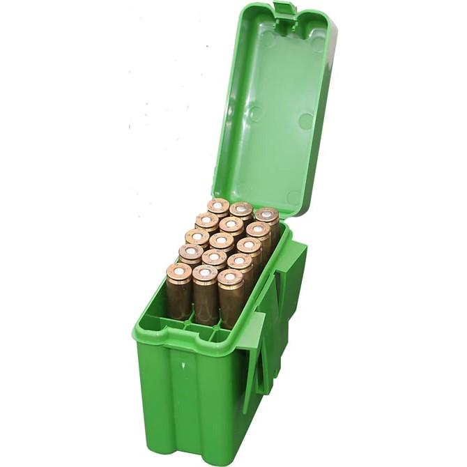 MTM AMMO BOX 20 RD BELT STYLE 30-30 308 22-250 243 WIN FOREST GREEN