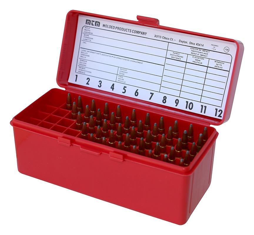 MTM AMMO BOX 60 RD FLIP-TOP 243 308 WIN 220 SWIFT RED