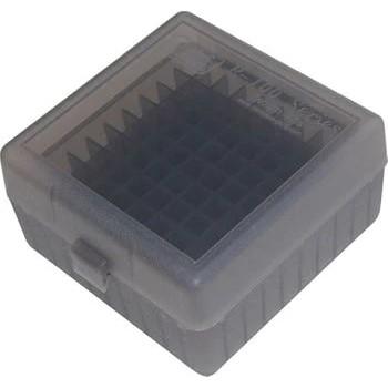 MTM Ammo Box 100 Round Flip-Top 223 204 Ruger 6x47 Clr-Smoke