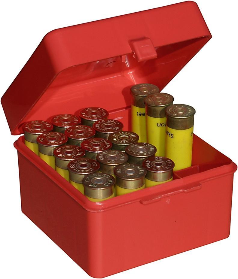 MTM SHOTSHELL BOX 25 RD ORIGINAL FLIP-TOP 20 GAUGE UP TO 3 RED