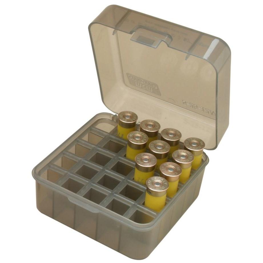 MTM SHOTSHELL BOX 25 RD FLIP-TOP 12 20 GAUGE UP TO 3 CLR-SMOKE