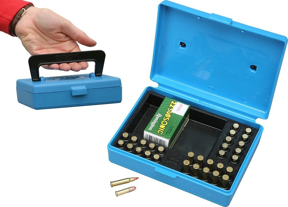 MTM AMMO BOX 30 RD 22 LONG RIFLE RIMFIRE MATCH BLUE