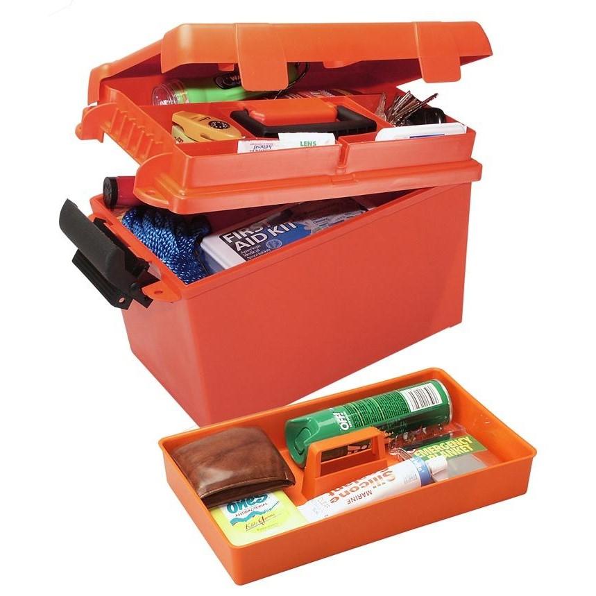 MTM SPORTSMEN'S PLUS UTILITY DRY BOX O-RING SEALED 15X8.8X9.4 ORANGE
