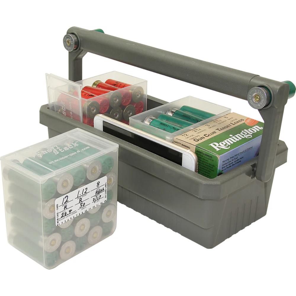 MTM Shotshell Box Caddy w/ 4 each SS25-00 Army Green/Clear