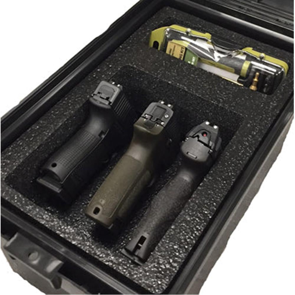 MTM TACTICAL PISTOL HANDGUN CASE 3 GUN DARK EARTH