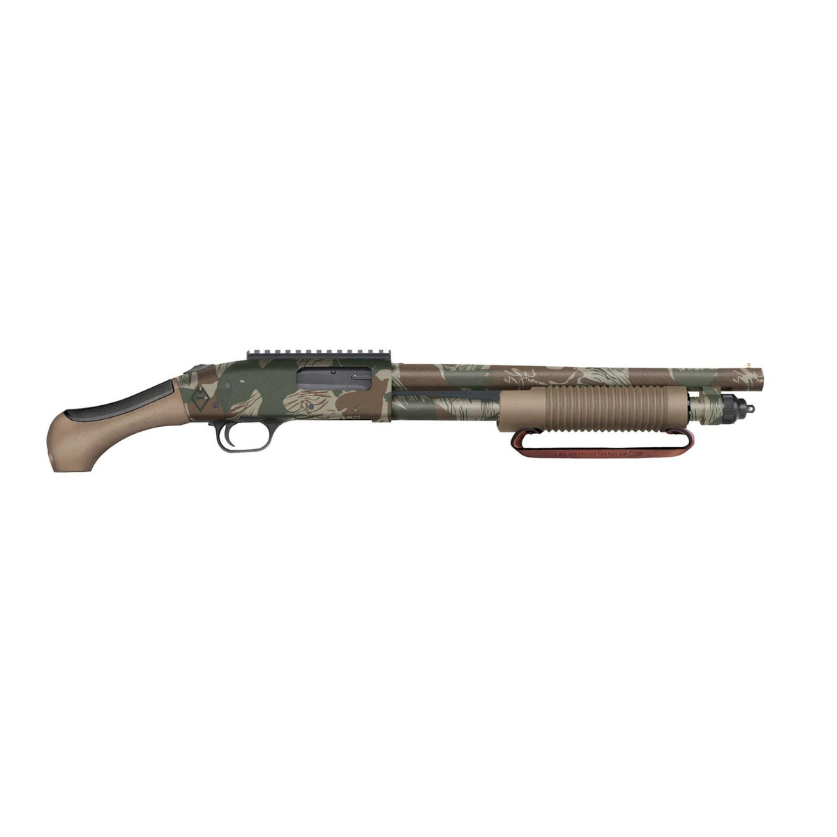MSBRG 590 Bliksem 12ga 14.375in 5rd Rhodesian Camo FDE Grp & Hndgrd