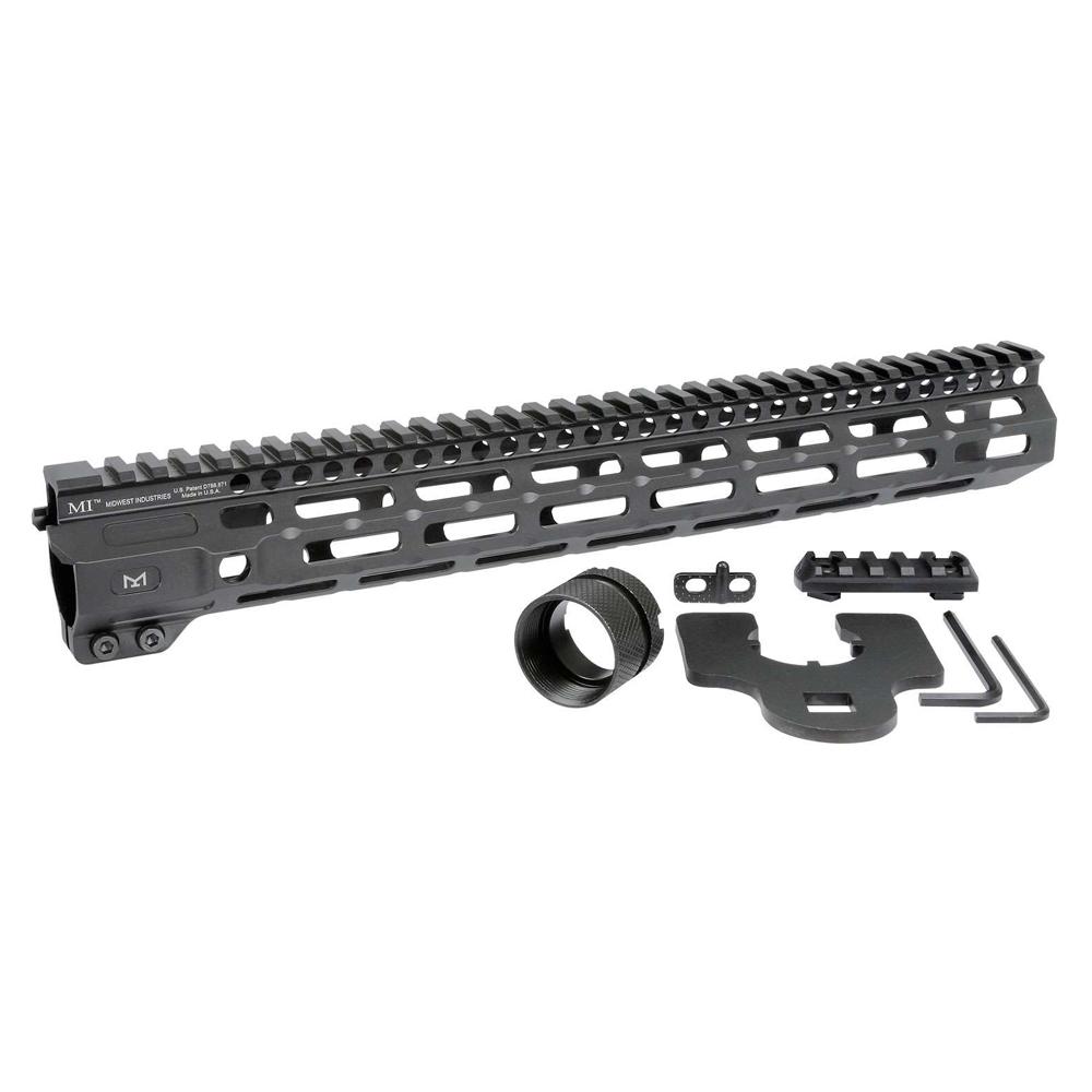 Midwest Industries 14 COMBAT RAIL FF HANDGUARD, M-LOK COMP BLK