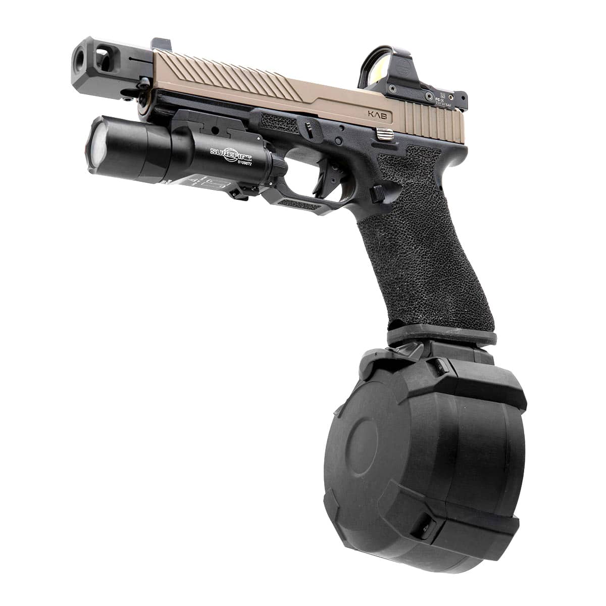 Magpul PMAG D-50 GL9 9mm Glock Drum Magazine - 50 Round - Fits Double Stack 9mm Glocks