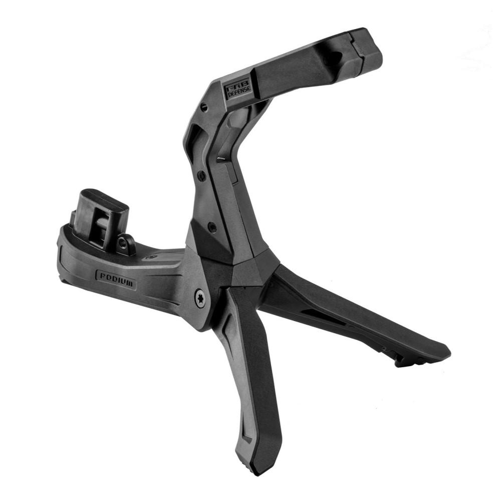 AR-15 Quick Deployment Bipod with an Integrated AGR-43 Pistol Grip