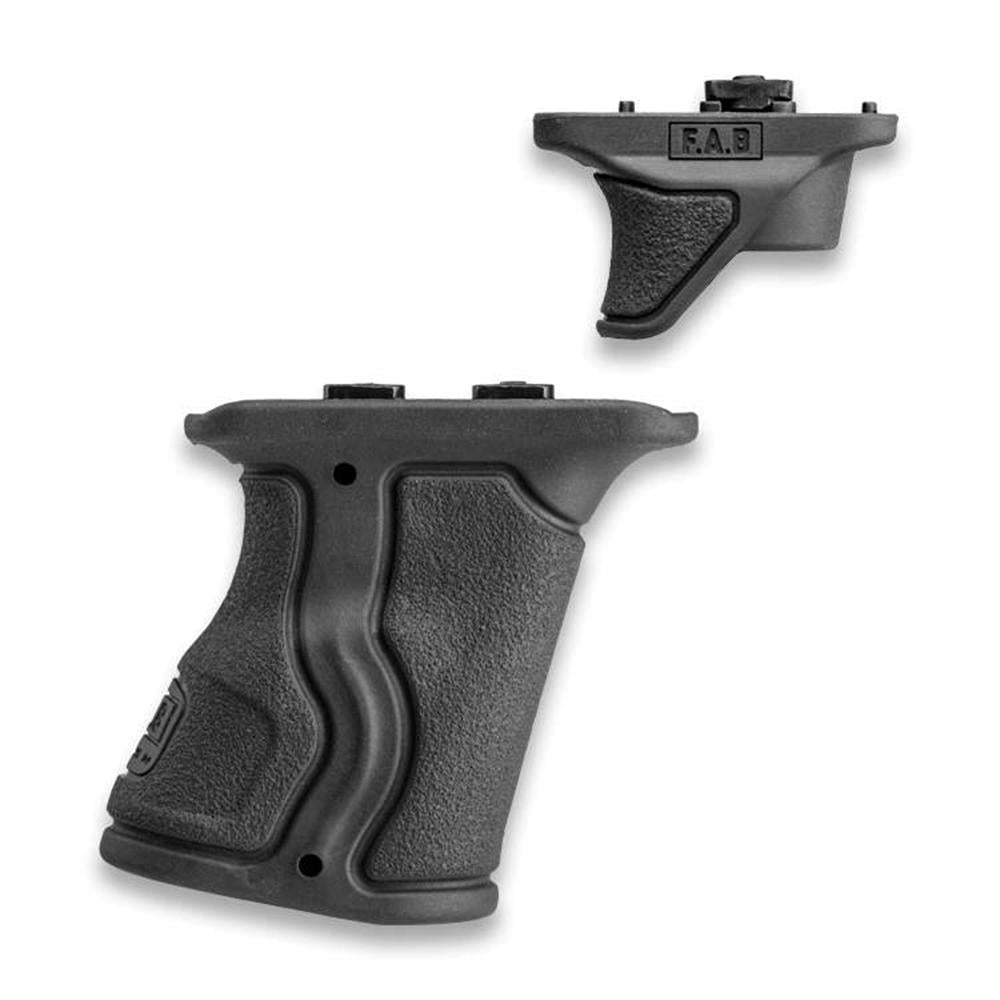 FAB Rubberized M-LOK Compat Short Ergonomic Fwrd Grip Combo Pck - Blk