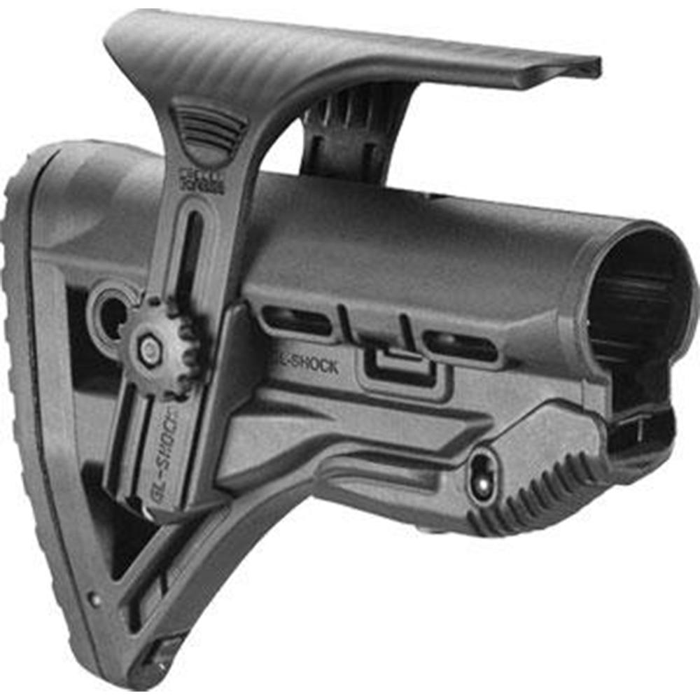 FAB Defense GLSHOCKCP Recoil-Reducing M4/M16 Buttstock, w/Cheek Rest, Black
