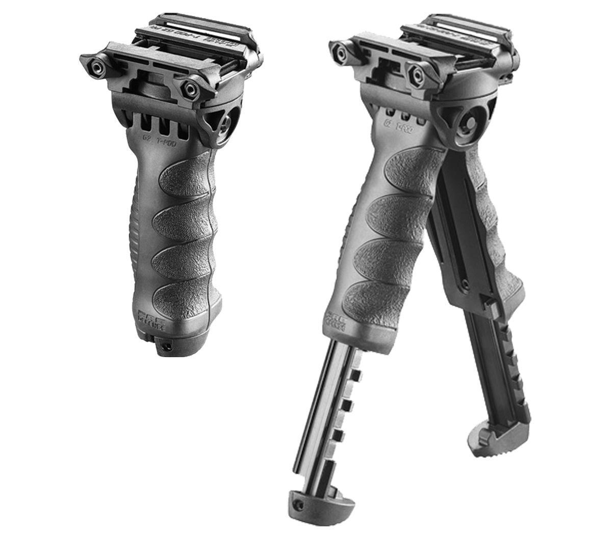 FAB Defense Gen-II Vertical Foregrip w/ Integrated Adjustable QR Bipod, Bla
