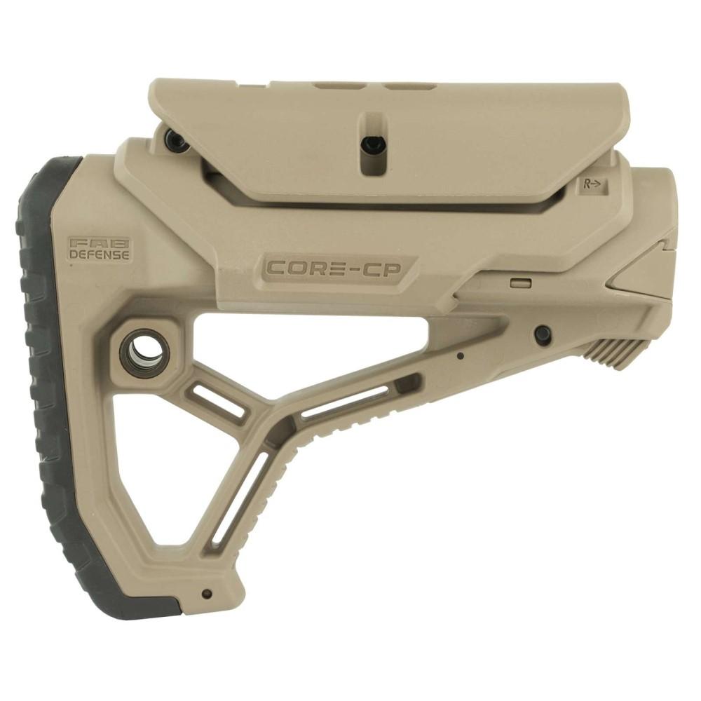 Fab Defense GL-CORE CP Buttstock w/ adj Cheek-Rest for Mil/Com Tubes FDE