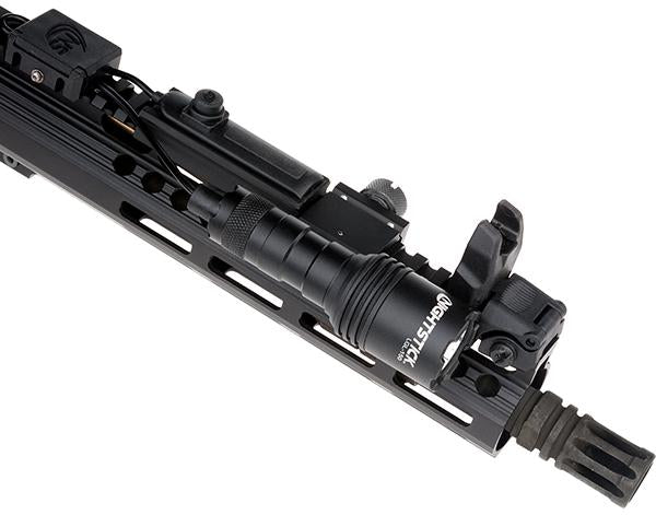Long Gun Light w/Stnd & Offset Picatinny Mount (Tight Beam Mod) Non-Recharg