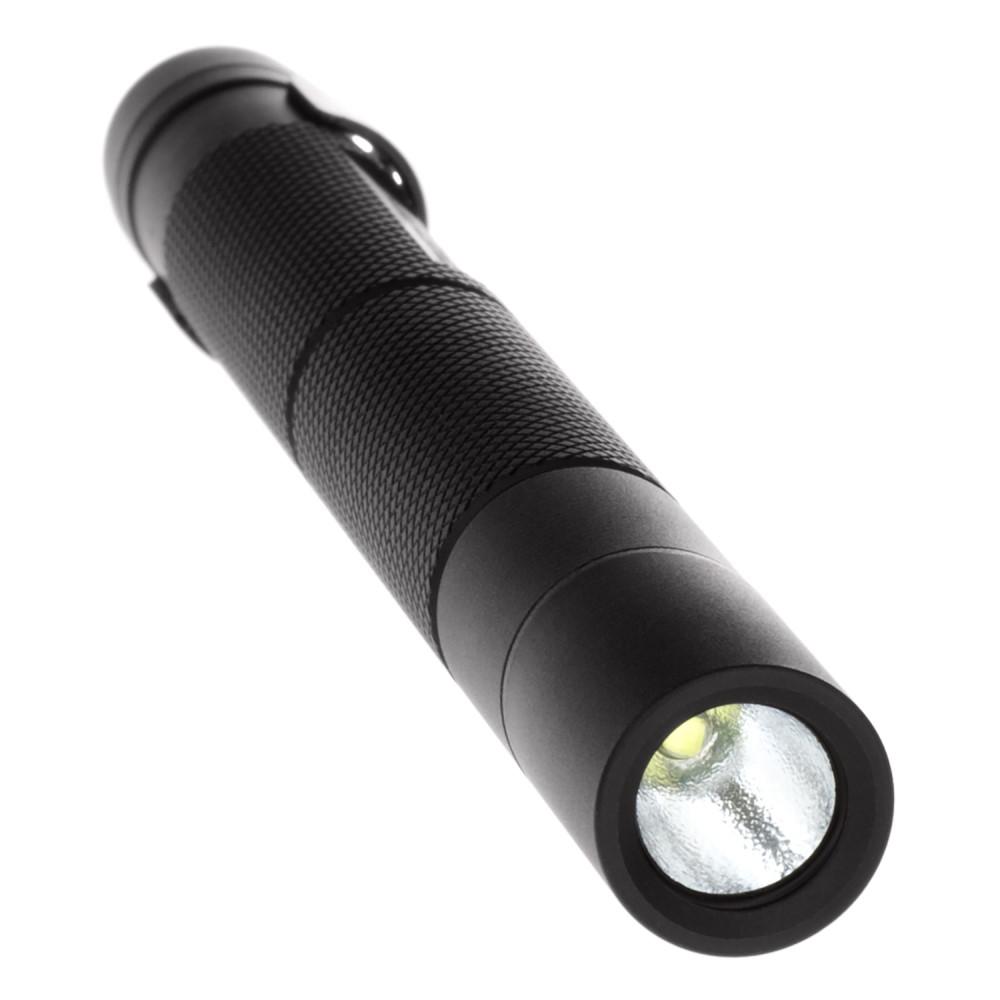 Aluminum Mini-TAC Flashlight - Black - 2 AAA Batteries