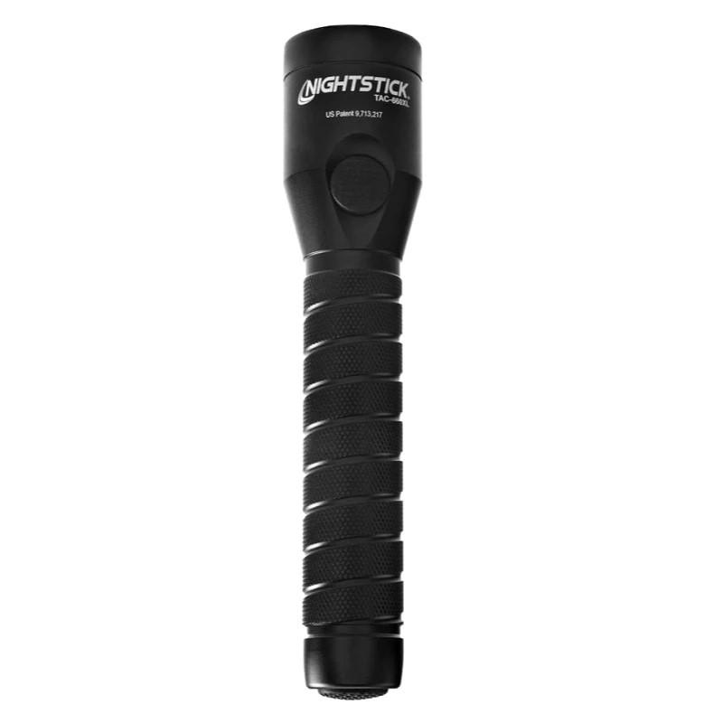 Metal Dual-Switch Tactical Flashlight - Li-Ion - Black