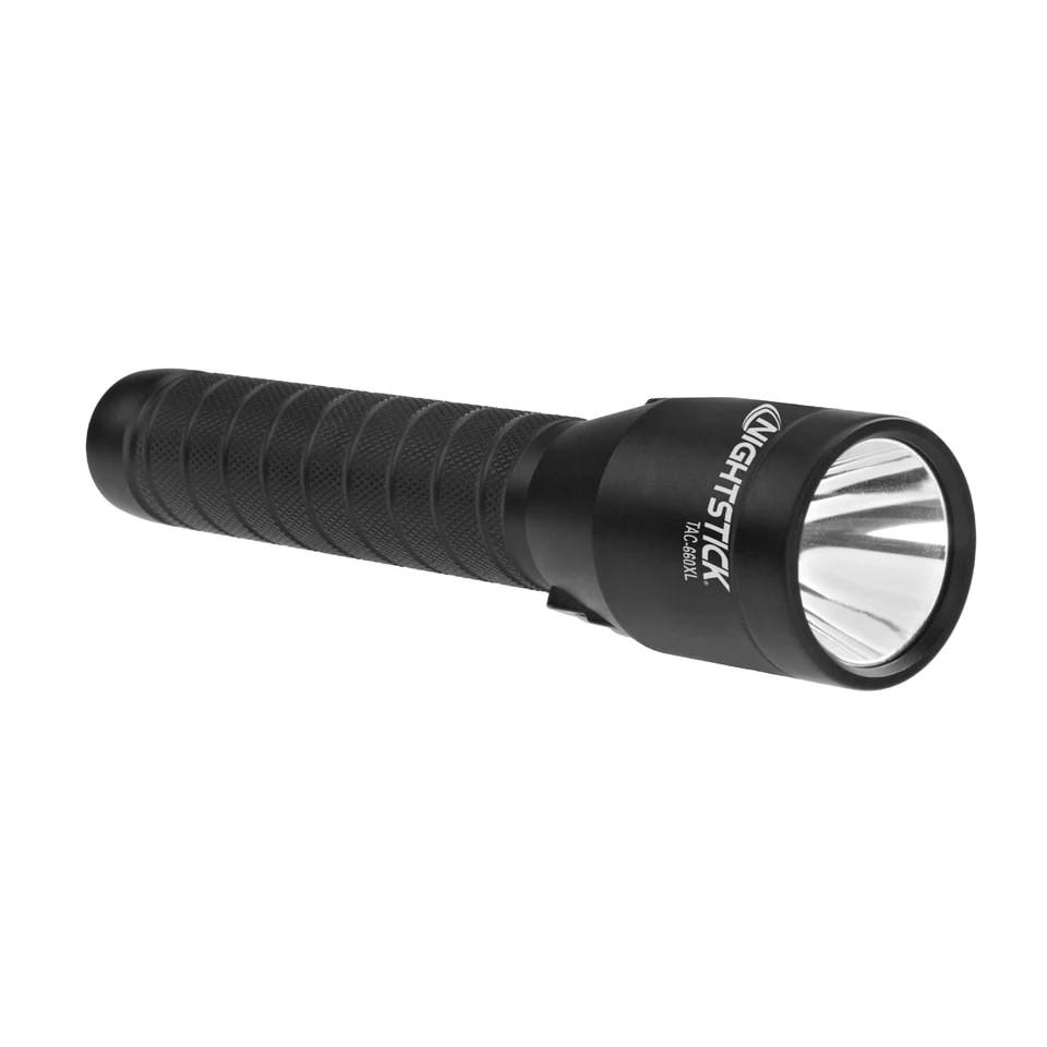 Metal Dual-Switch Tactical Flashlight - Li-Ion - Black