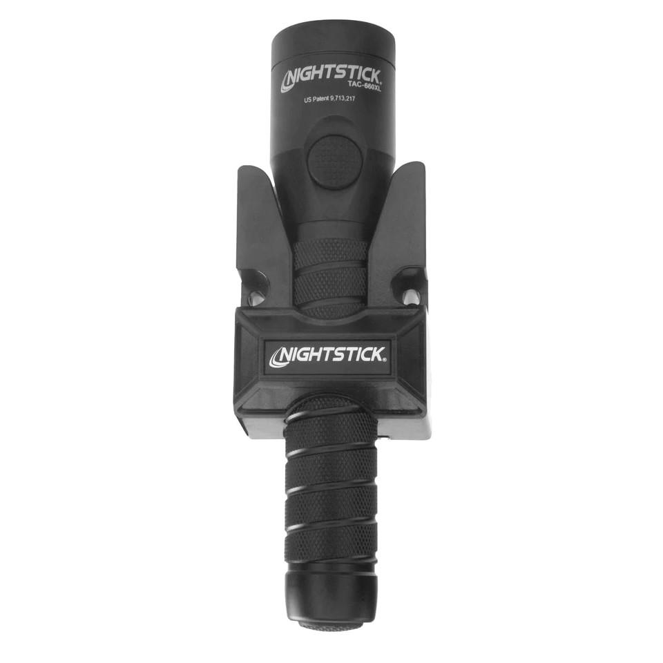 Metal Dual-Switch Tactical Flashlight - Li-Ion - Black