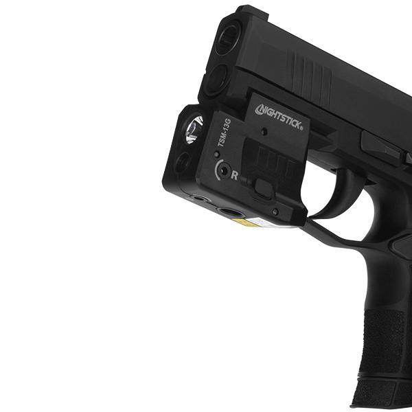 Rechargeable Sub-Compact Weapon-Mounted Light w/Green Laser (Fits Sig P365)
