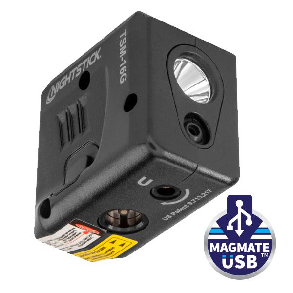 Rechargeable Sub-Com Weapon-Mounted Light w/ Grn Laser - Spgfld Hellcat/OSP