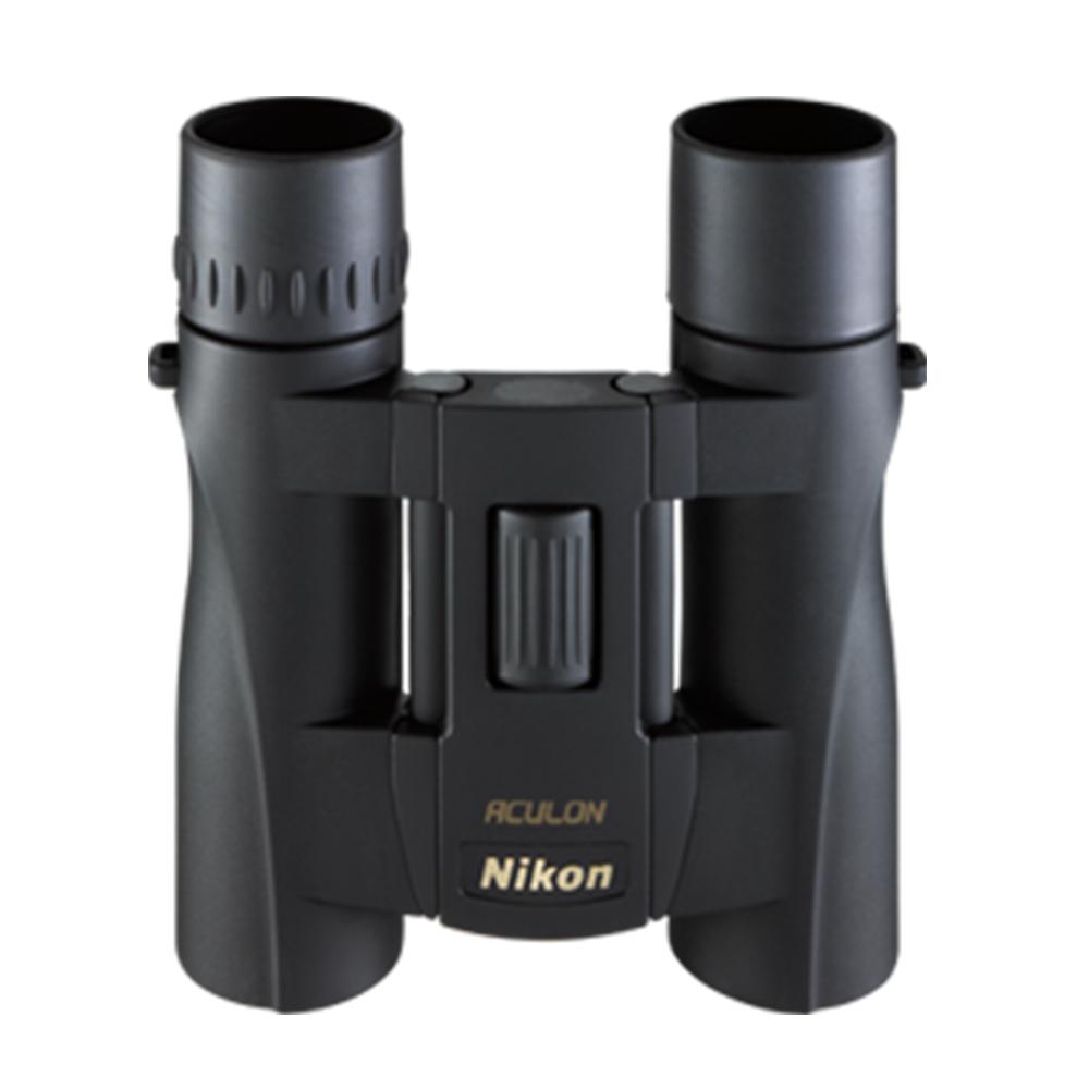 Nikon Aculon A30 10x 25-mm Binoculars W/Neck Strap Case & Lens Covers BLK